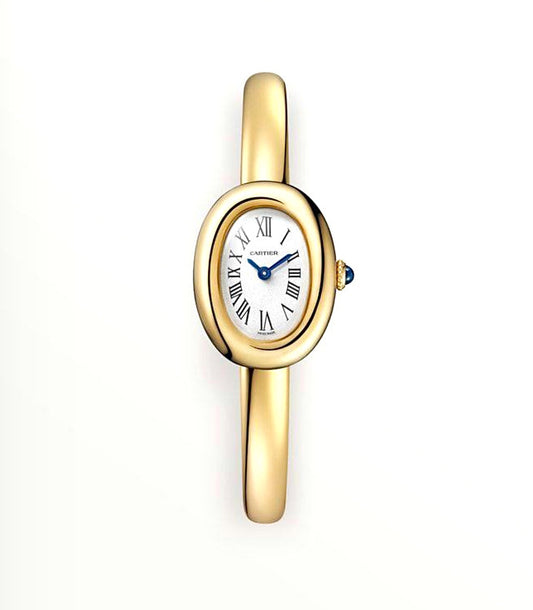 Cartier Baignoire Watch Mini Size 24x18MM – Yellow Gold-Plated, Integrated Bangle Bracelet
