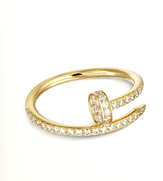 Cartier Juste un Clou Diamond Ring – Yellow Gold, Diamond Nail Head