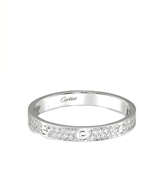 Cartier Love Ring Small Model – White Gold, Full Diamond Pavé