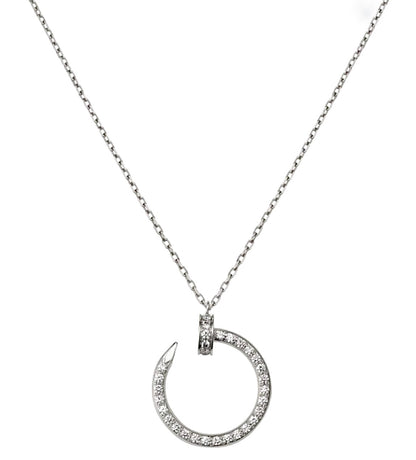 Cartier Juste un Clou Necklace – White Gold, Full Diamond Pavé