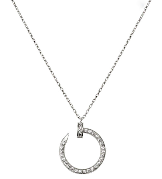 Cartier Juste un Clou Necklace – White Gold, Full Diamond Pavé