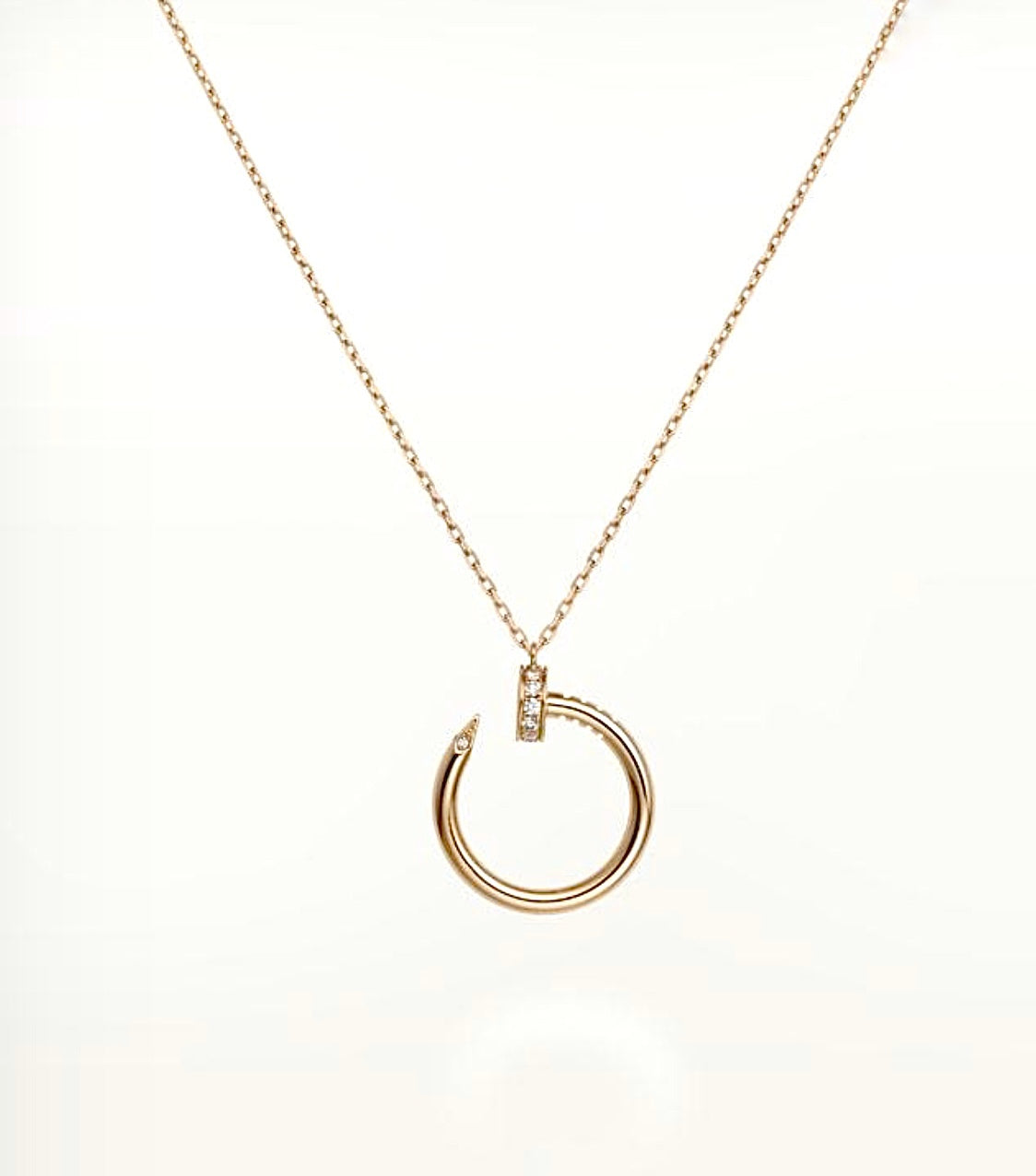 Cartier Juste un Clou Necklace – Rose Gold, Diamond Nail Head