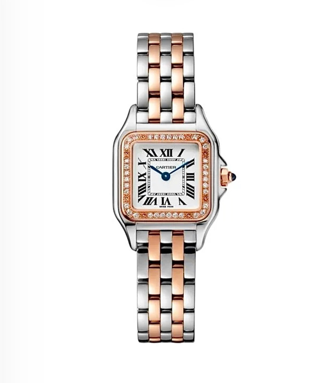 Cartier Panthère de Cartier Watch Small – Steel & Rose Gold-Plated, Diamond Bezel, Two-Tone Bracelet
