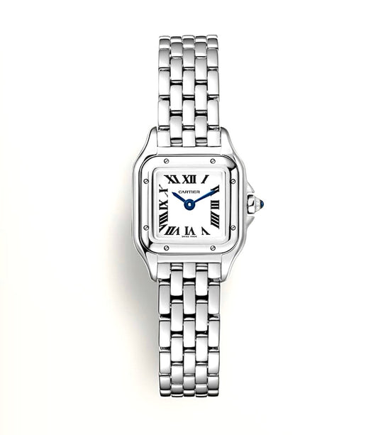Cartier Panthère de Cartier Watch 19mm Mini – Stainless Steel | White Roman Dial | ساعة كارتييه بانتير 19 ملم ميني ستانلس ستيل