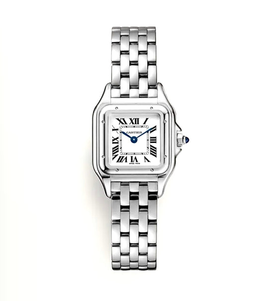 Cartier Panthère de Cartier Watch 22mm – Stainless Steel | White Roman Dial | ساعة كارتييه بانتير 22 ملم ستانلس ستيل