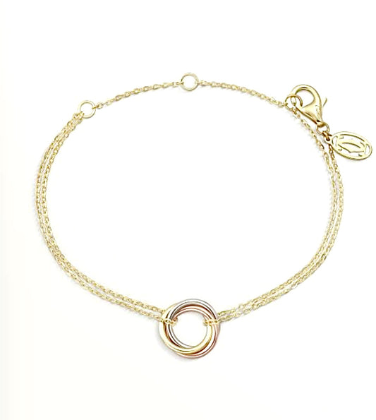 Cartier Trinity Bracelet – 18ct Yellow, White & Rose Gold | سوار كارتييه ترينتي ذهب ثلاثي