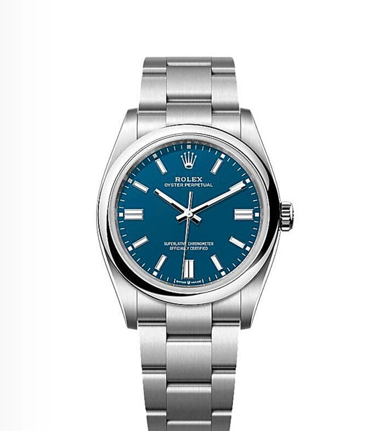 Rolex Oyster Perpetual 36mm Oystersteel – Blue Dial | ساعة رولكس أويستر بيربيتوال 36 ملم أزرق