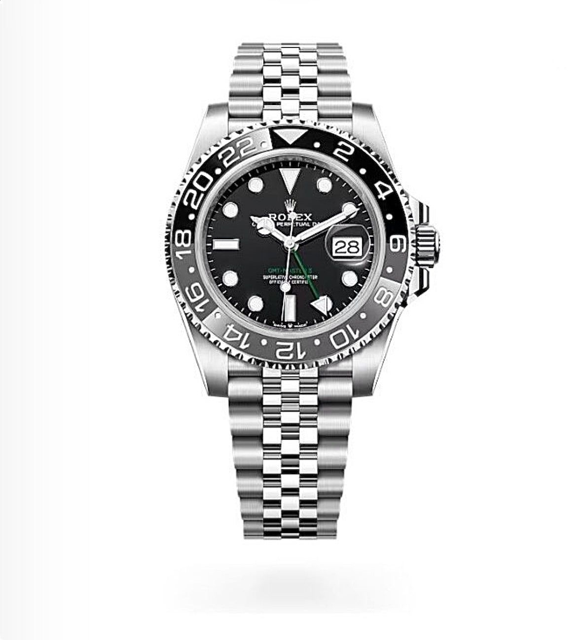 Rolex GMT-Master II Oyster 40mm Oystersteel – Black Dial & Black Ceramic Bezel | ساعة رولكس جيمت ماستر 40 ملم أسود