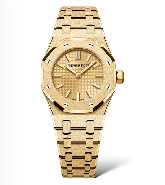 Audemars Piguet Royal Oak Mini 23mm Gold-Plated – Champagne Grande Tapisserie Dial | ساعة أوديمار بيغيه رويال أوك ميني 23 ملم مطلي ذهبي