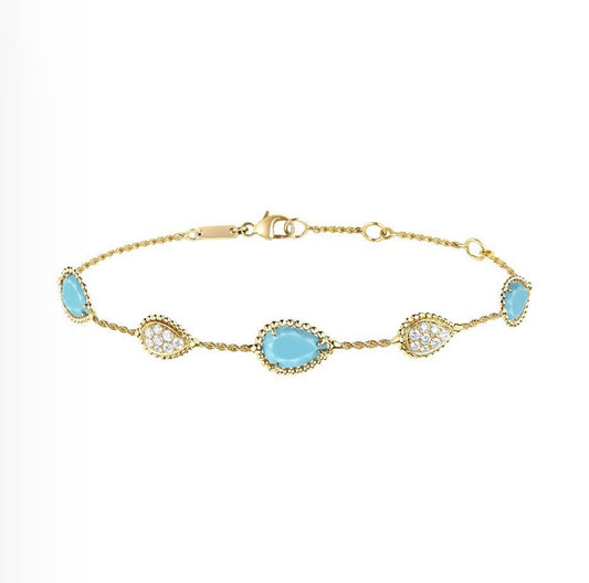 Boucheron Serpent Bohème Aquamarine Diamond Bracelet | بوشرون إسوارة سيربان بوهيم أكوامارين والماس