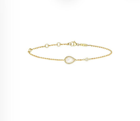 Boucheron Serpent Bohème Bracelet XS Mother of Pearl Diamond | بوشرون إسوارة سيربان بوهيم XS صدف والماس