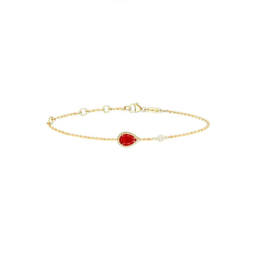 Boucheron Serpent Bohème Bracelet XS Carnelian Diamond | بوشرون إسوارة سيربان بوهيم XS عقيق أحمر والماس