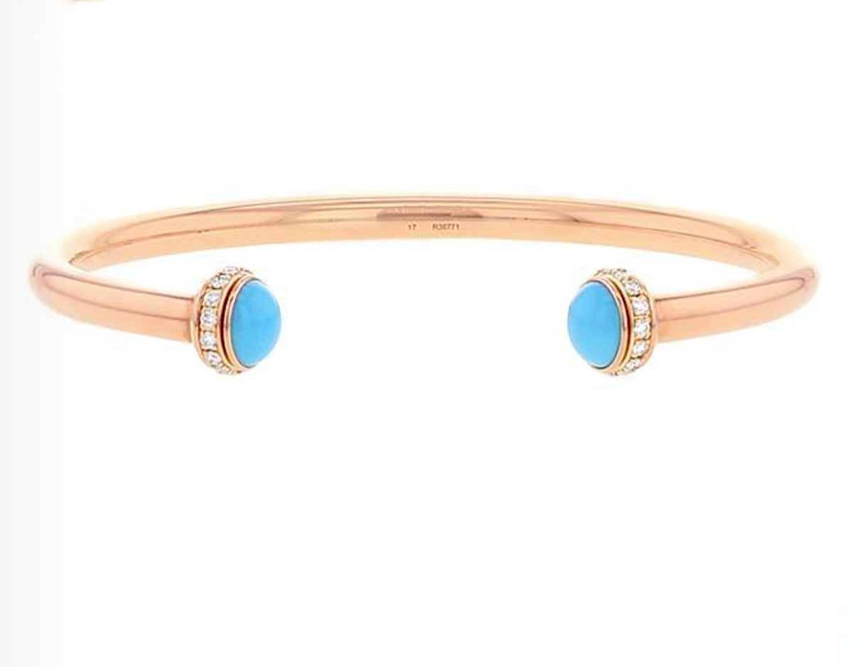 Piaget Possession Open Bangle Turquoise | بياجيه إسوارة بوسيشن المفتوحة فيروز