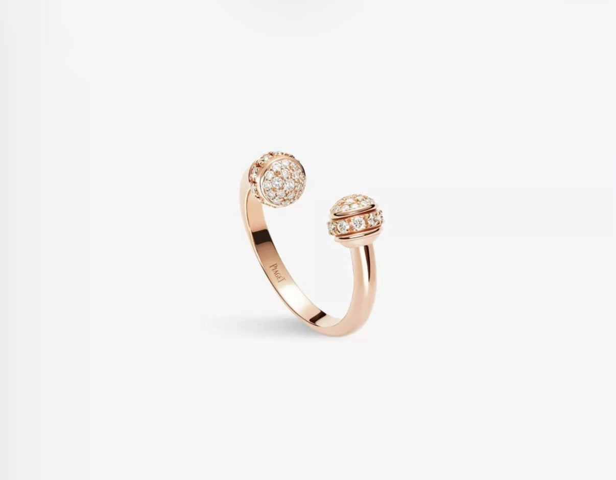 Piaget Possession Open Ring Diamond Rose Gold | بياجيه خاتم بوسيشن المفتوح الماس ذهب وردي