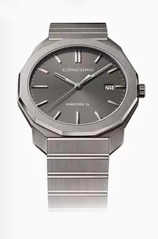 CONCORD Mariner SL Quartz Watch 40mm – Grey Dial | ساعة كونكورد مارينر SL كوارتز 40 ملم - قرص رمادي