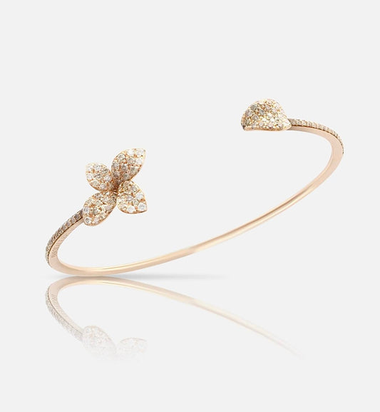 Pasquale Bruni – Flower Diamond Bangle in Rose Gold | إسوارة زهرة الماس باسكوالي بروني
