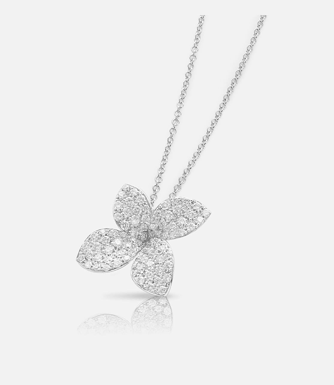 Pasquale Bruni – Flower Diamond Pendant Necklace in White Gold | عقد زهرة الماس باسكوالي بروني ذهب أبيض