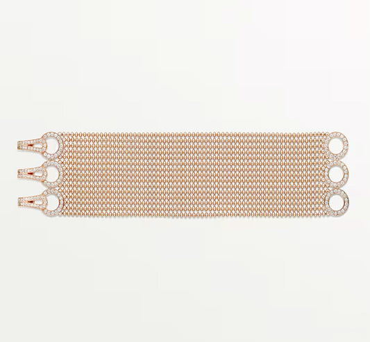 Cartier Grain de Raisin Multi-Strand Bracelet Diamond 18K Rose Gold