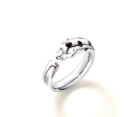 Panther Open Ring | خاتم مفتوح بتصميم رأس النمر